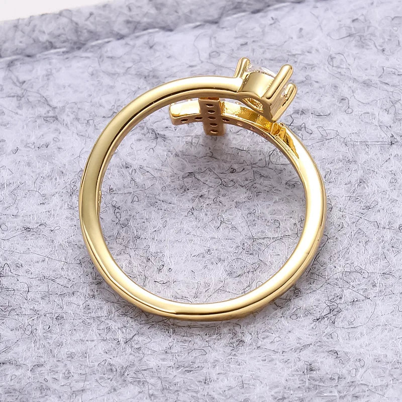 Δαχτυλίδι Σταυρός & Ζιρκόν Γυναικείο 