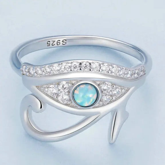 Δαχτυλίδι Αίγυπτος Μάτι του Ώρου Ούντζατ Ασήμι