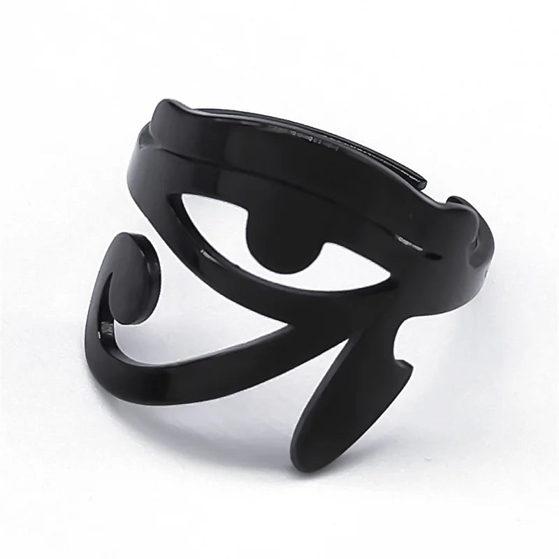 Δαχτυλίδι Αίγυπτος Μάτι του Ώρου Ούτζατ Μαγεία μαύρο