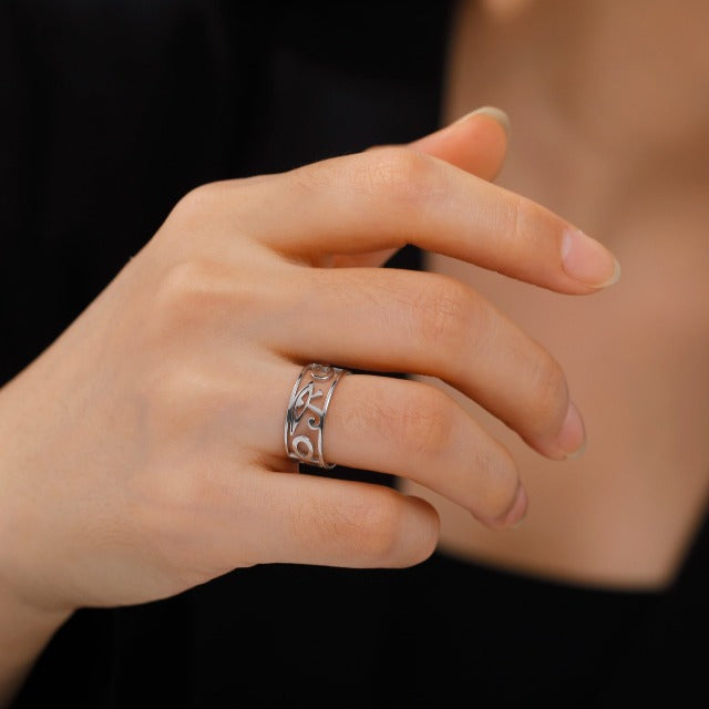 Δαχτυλίδι Αιγυπτιακό Γυναικείο Μάτι του Ώρου Δαχτυλίδι ασημένιο