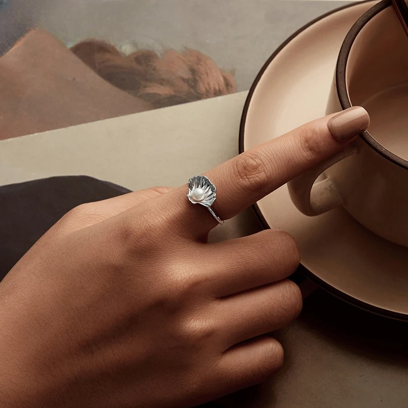 Δαχτυλίδι Κομψό Κοχύλι Κοχύλι Αγίου Ιακώβου