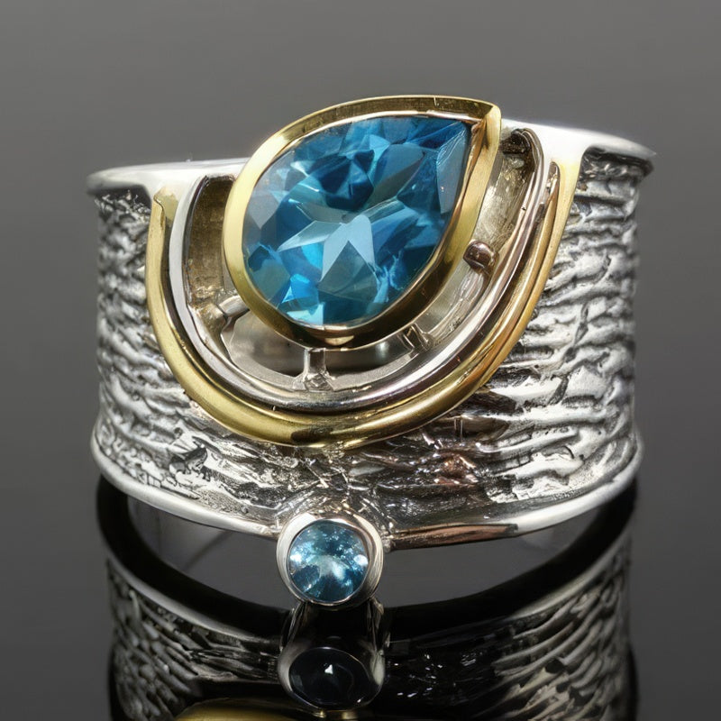 Δαχτυλίδι Εθνικό Ασημένιο και Πέτρα 