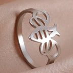 Δαχτυλίδι γυναίκας μέλισσα ασημί