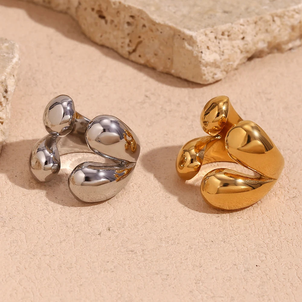 Δαχτυλίδι Αυθεντικό Δαχτυλίδι Σταγόνα Νερού ασήμι