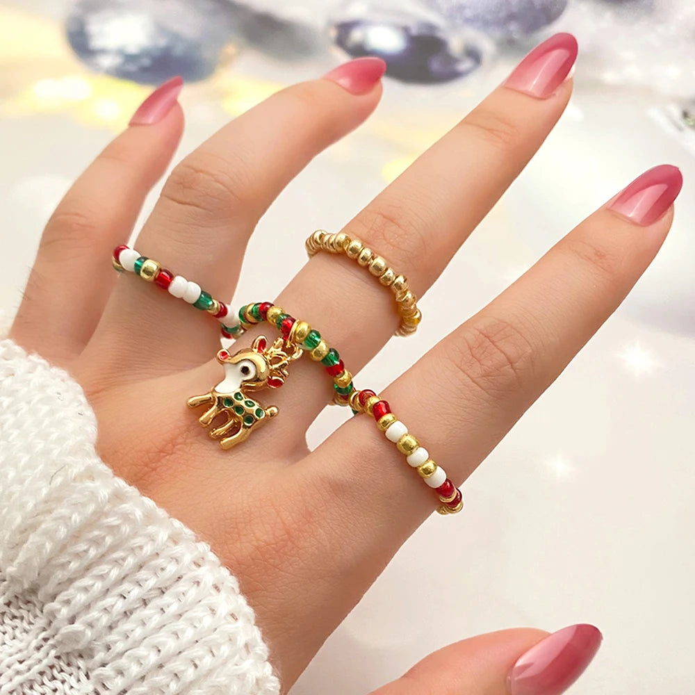 Bague Femme Rennes de Noël