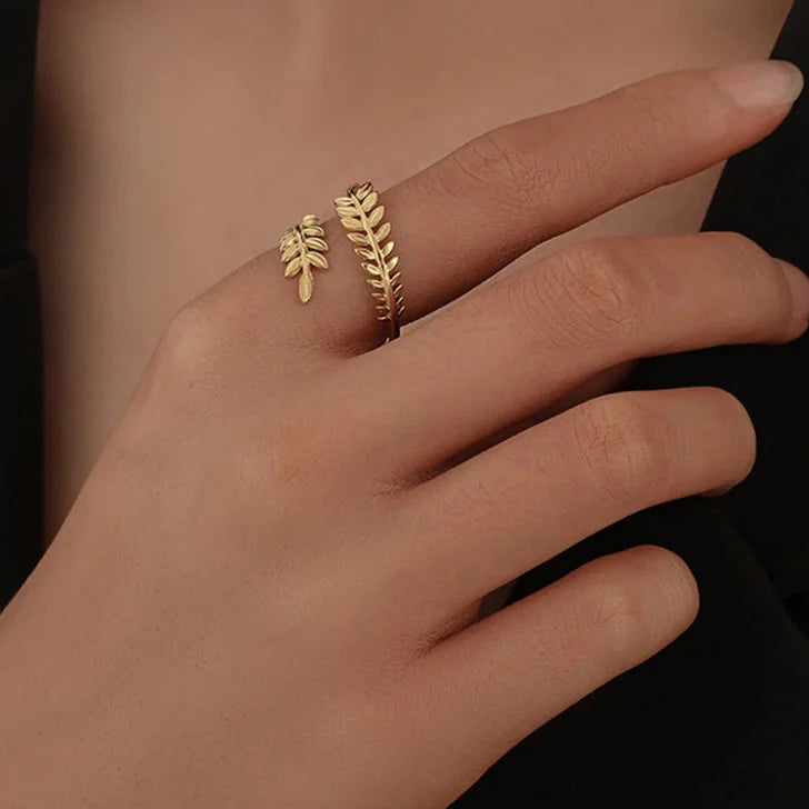 Λεπτό Δαχτυλίδι Φύλλο Δάφνης 