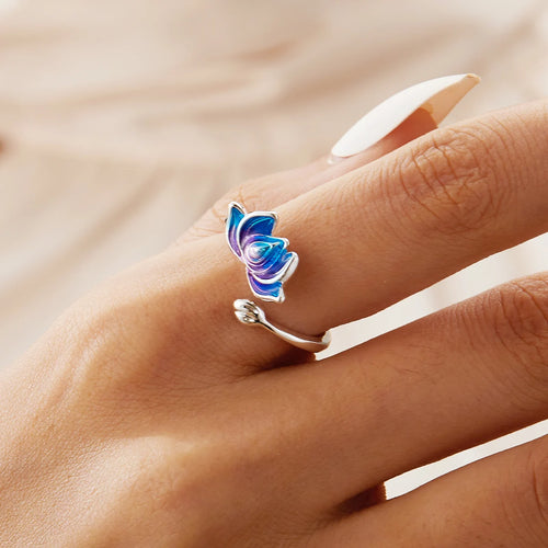 Δαχτυλίδι Λωτός σε Ασημί Χρώμα