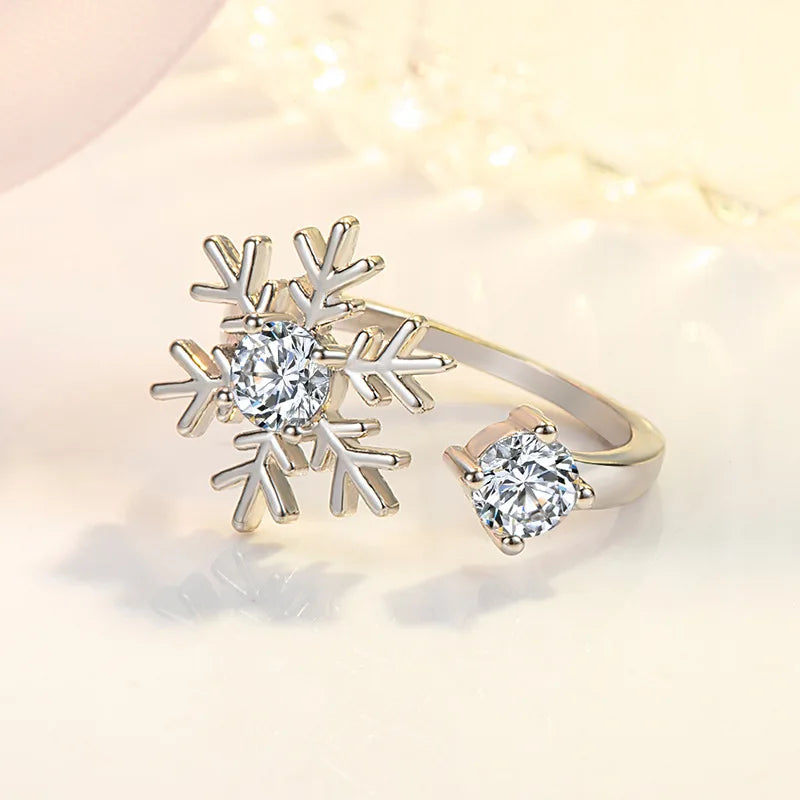 Bague Flocon de Neige Femme Argent