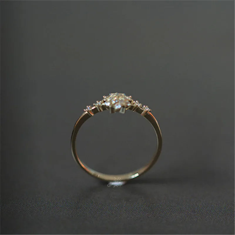 Δαχτυλίδι Γυναικείο Χιονονιφάδα Χειμώνας Χρυσό