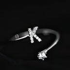 Bague initiale femme - lettre k