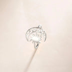 Δαχτυλίδι Φεγγάρι και Ήλιος ασημί