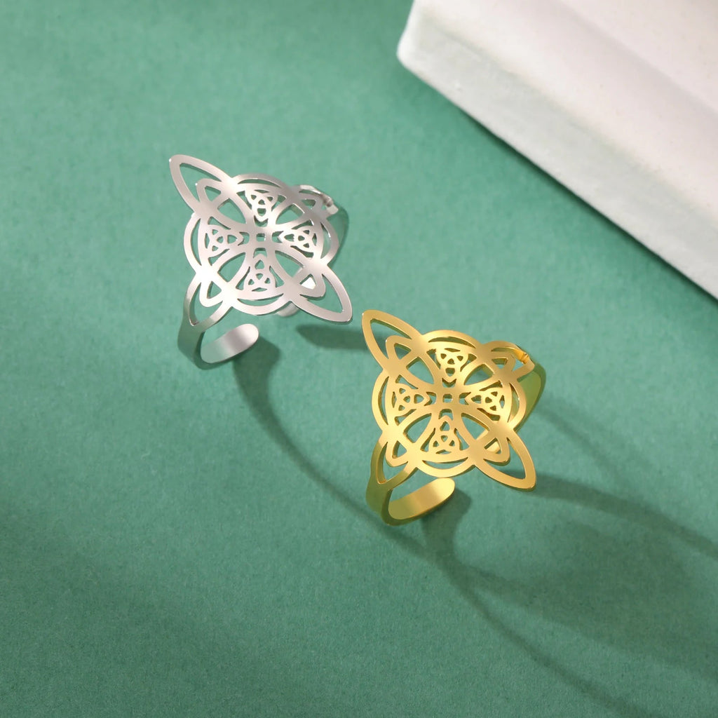 Δαχτυλίδι Κόμπος Μάγισσας Προστασία Δαχτυλίδι Γυναικείο Wiccan χρυσό