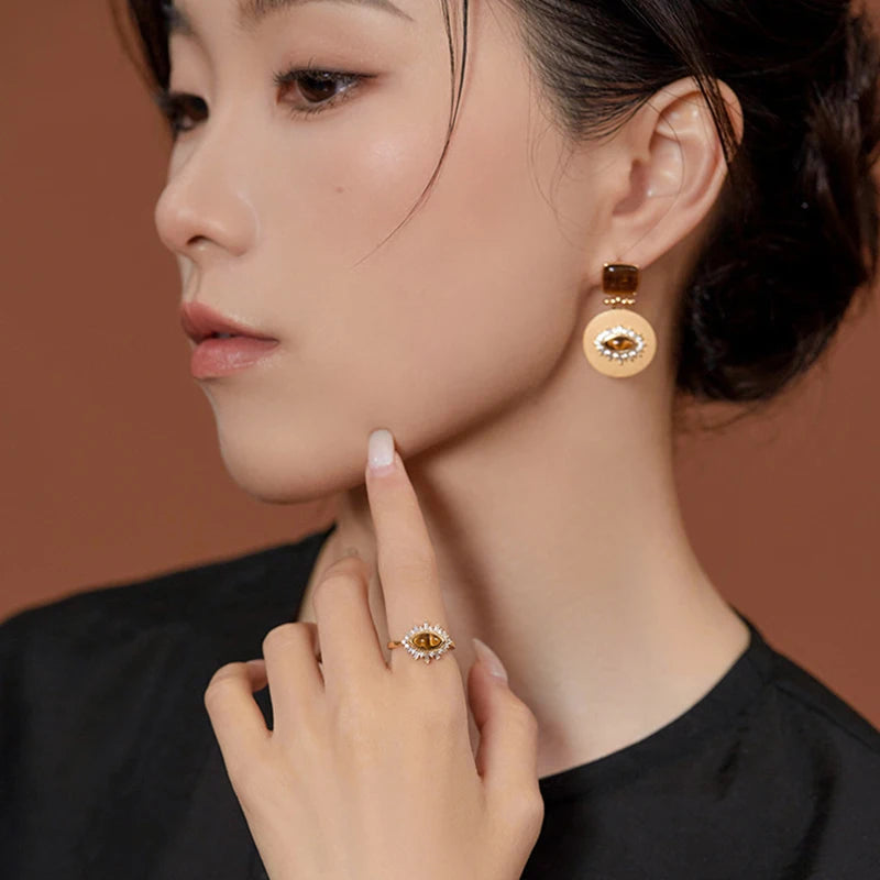 Δαχτυλίδι Χρυσό Μάτι Τίγρης Γυναικείο