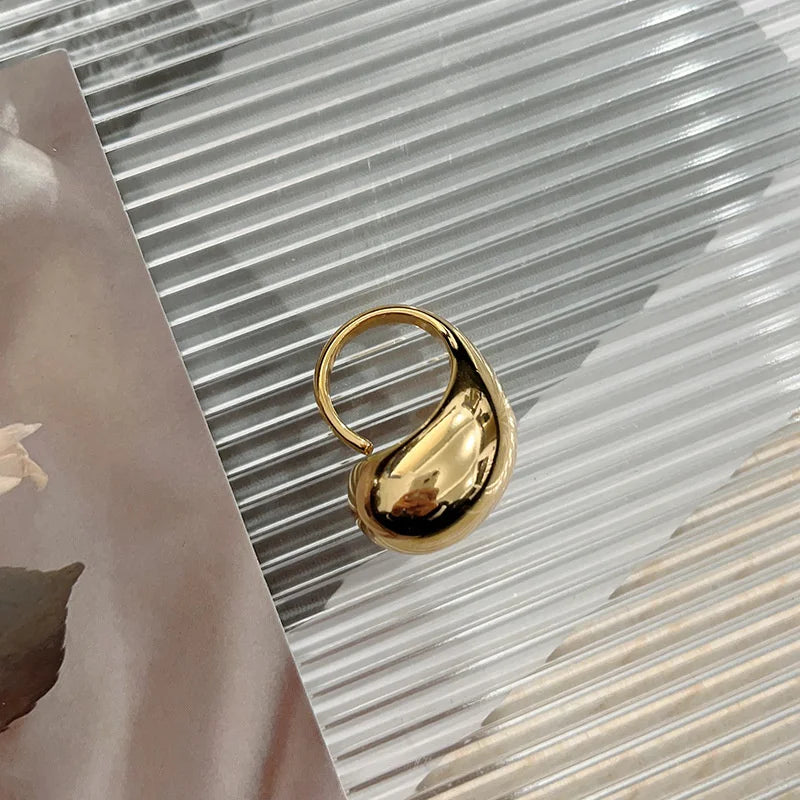 Δαχτυλίδι Αυθεντικό Μεγάλο Δάκρυ Χρυσό