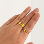 Δαχτυλίδι Αρκούδα 2 Τεμάχια Χρυσό