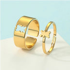 Δαχτυλίδι Αρκούδα 2 Τεμάχια Χρυσό