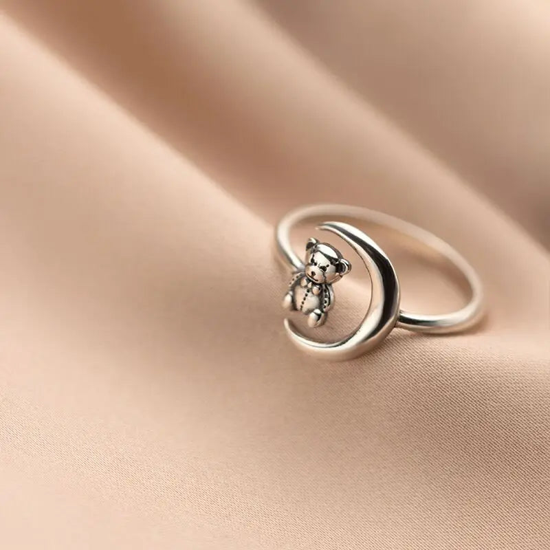 Δαχτυλίδι Αρκουδάκι Ασήμι