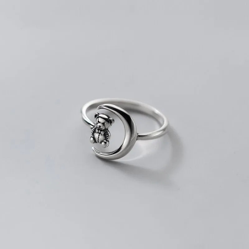 Δαχτυλίδι Αρκουδάκι Ασήμι