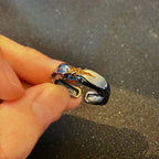 Bague ouverte homme motif étoile solaire