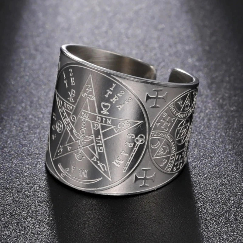 Δαχτυλίδι Πεντάγραμμο Τετραγράμματο Μαγεία Μαγγανεία
