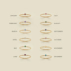 Δαχτυλίδι με Πέτρα Γέννησης Ασήμι & Χρυσό 