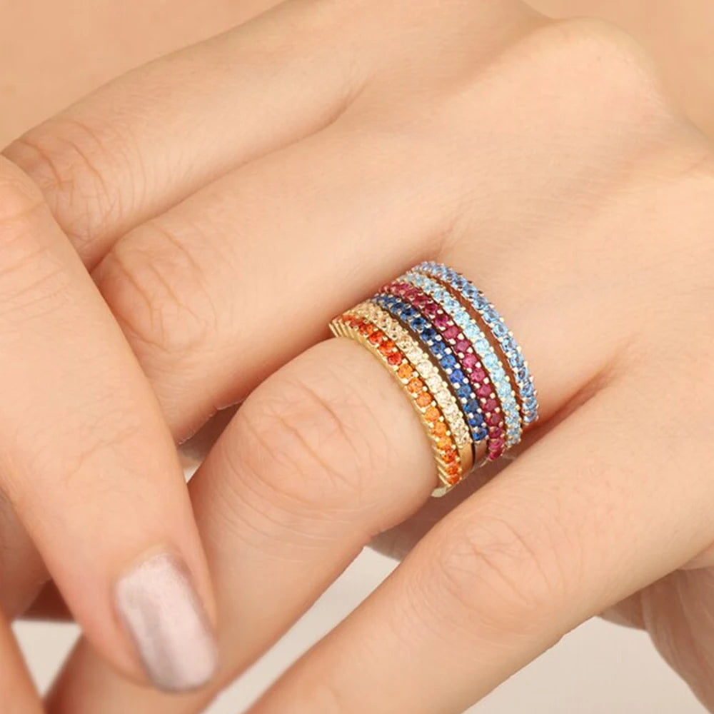 Δαχτυλίδι Γενέθλιας Πέτρας Χρυσό & Ασημένιο για Γυναίκα 