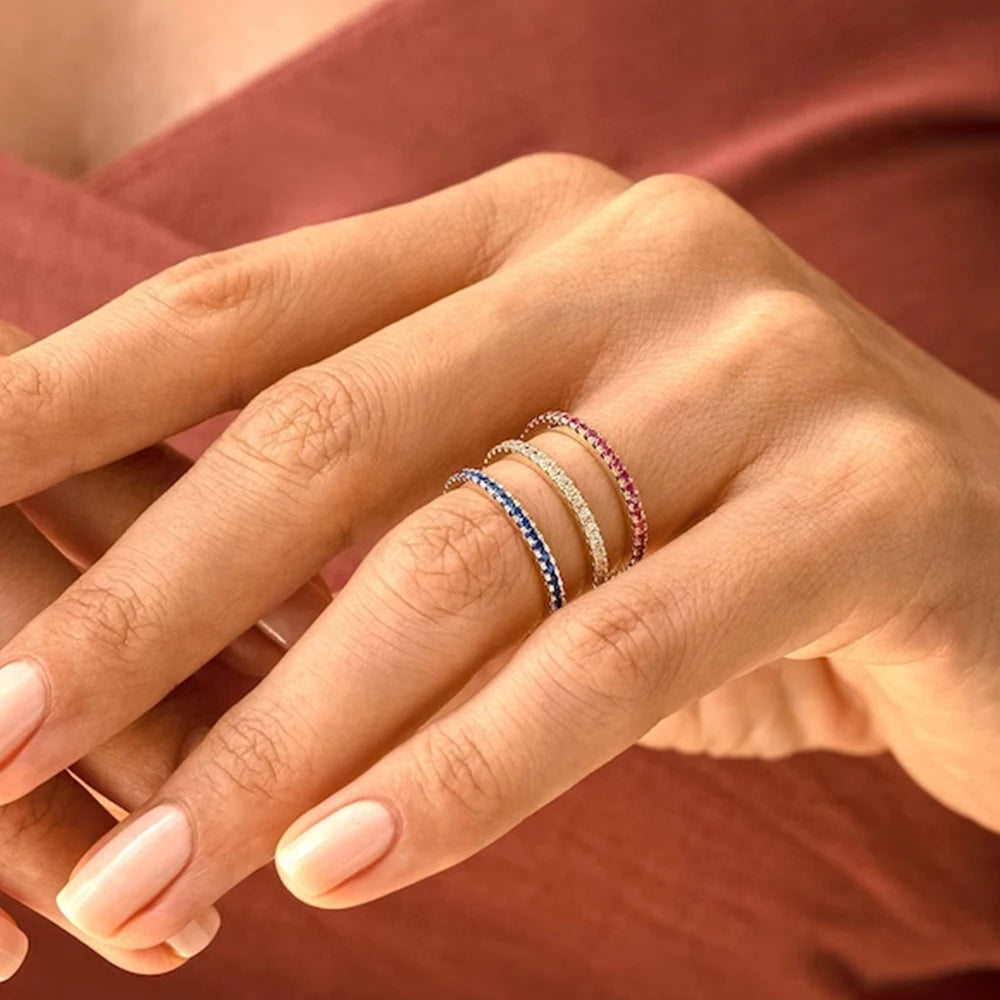 Δαχτυλίδι Γενέθλιας Πέτρας Χρυσό & Ασημένιο για Γυναίκα 