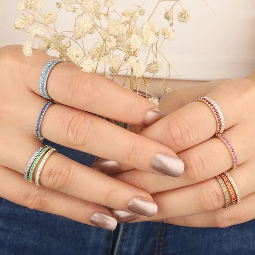 Δαχτυλίδι Γενέθλιας Πέτρας Χρυσό & Ασημένιο για Γυναίκα 