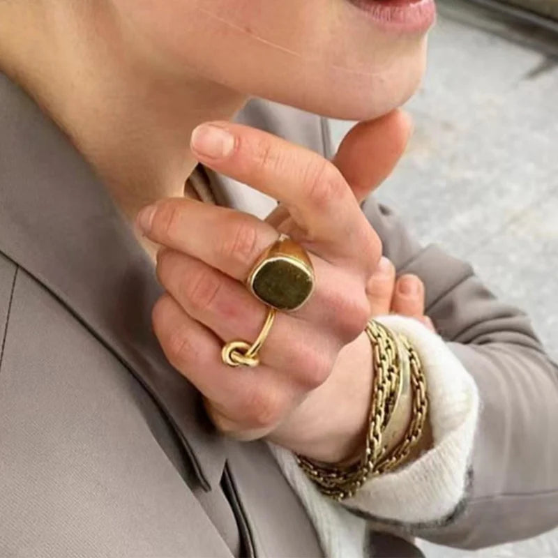 Δαχτυλίδι με πέτρα Μάτι Τίγρης Χρυσό