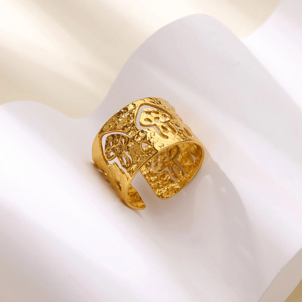 Δαχτυλίδι Ρετρό με Χρυσά Μανιτάρια