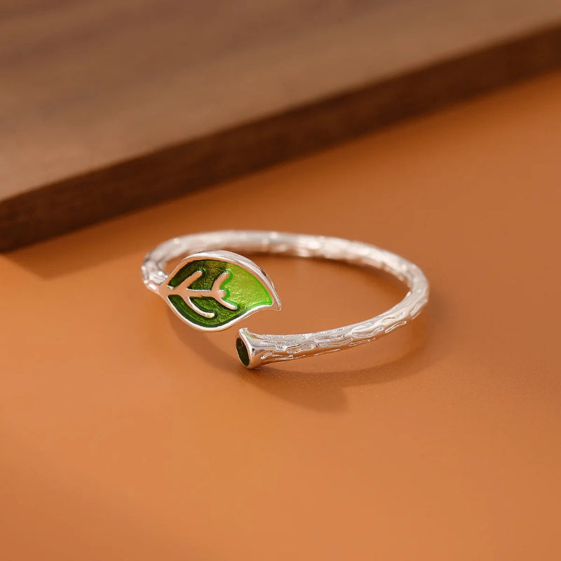 Δαχτυλίδι Ρετρό με Φύλλο Φθινοπώρου