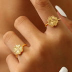 Δαχτυλίδι Ρετρό με Τετράφυλλο Τριφύλλι