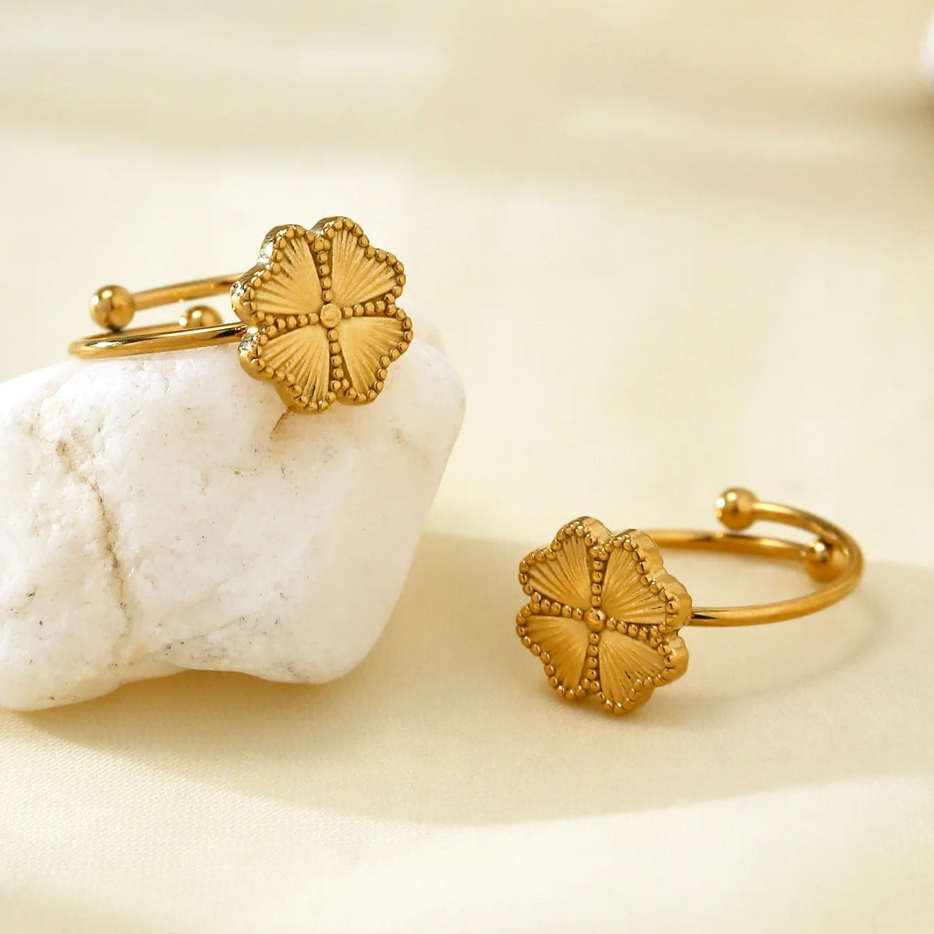 Δαχτυλίδι Ρετρό με Τετράφυλλο Τριφύλλι