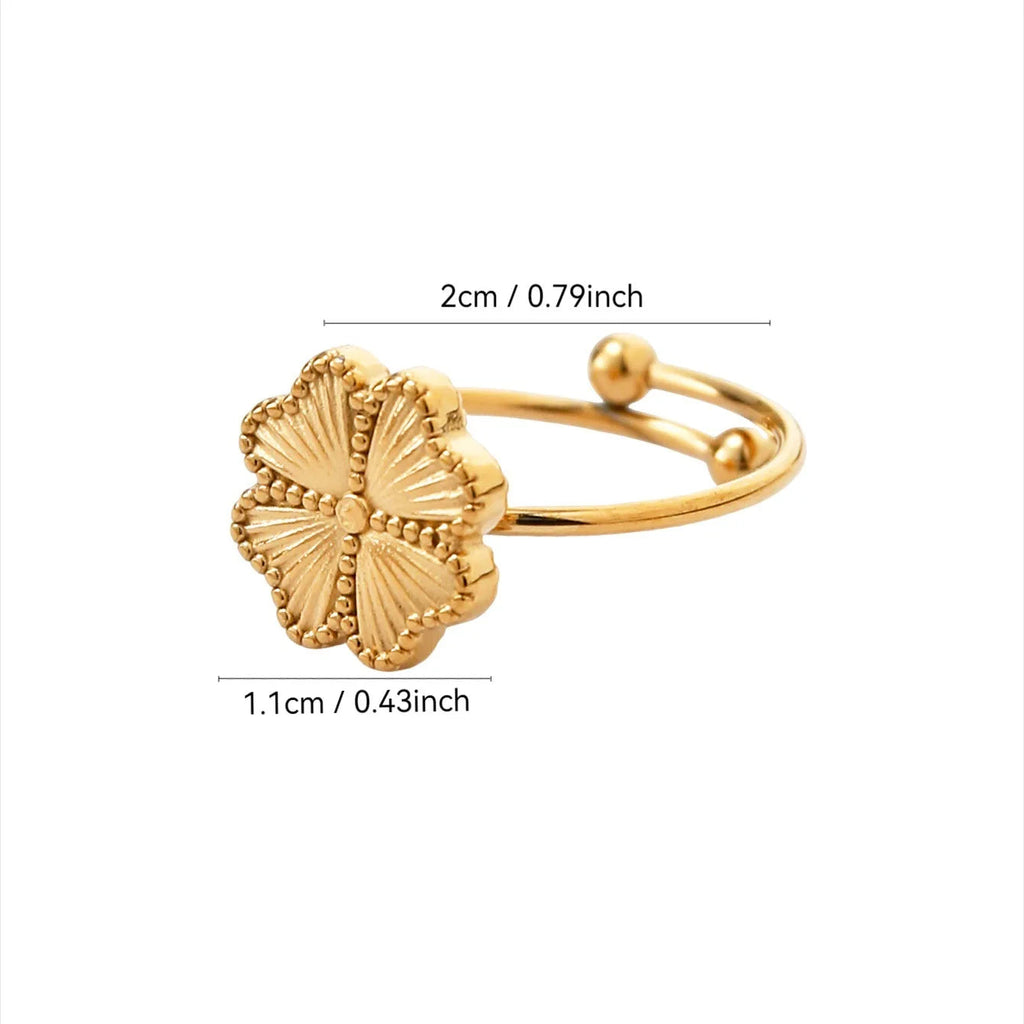 Δαχτυλίδι Ρετρό με Τετράφυλλο Τριφύλλι