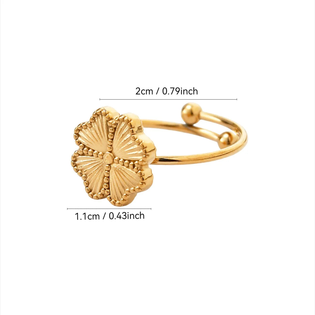 Δαχτυλίδι Ρετρό με Τετράφυλλο Τριφύλλι