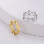 Δαχτυλίδι Ρετρό με Τετράφυλλα Τριφύλλια για Γυναίκες χρυσό