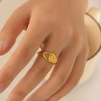 Δαχτυλίδι Ρετρό Ήλιος Αστέρια χρυσό