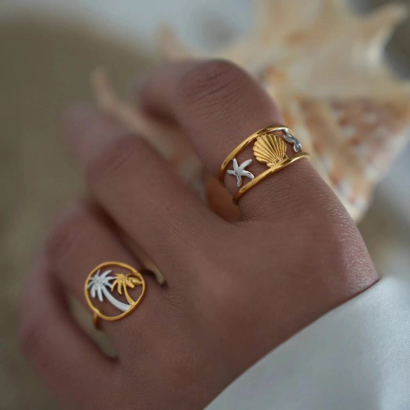 Στρογγυλό δαχτυλίδι με φοίνικες 