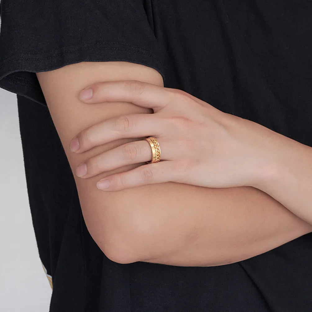 Δαχτυλίδι Περιστρεφόμενο Αντιστρες για Άντρες χρυσό