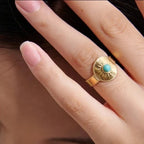 Δαχτυλίδι Ήλιος Με Μπλε Πέτρα