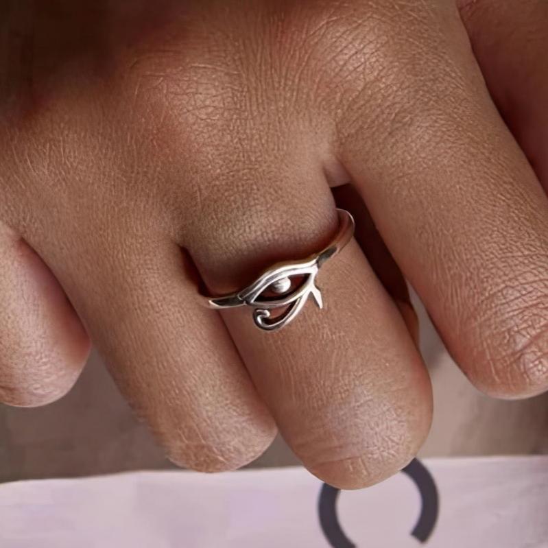 Δαχτυλίδι Στυλ Αιγυπτιακό Μάτι του Ώρου ασήμι