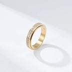 Δαχτυλίδι Περιστρεφόμενο Αντι-Στρες με Ζιρκόν 