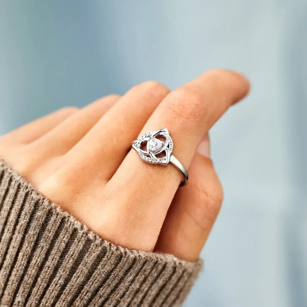 Δαχτυλίδι Triquetra Κόμπος της Τριάδας Ιρλανδικό Κελτικό ασήμι