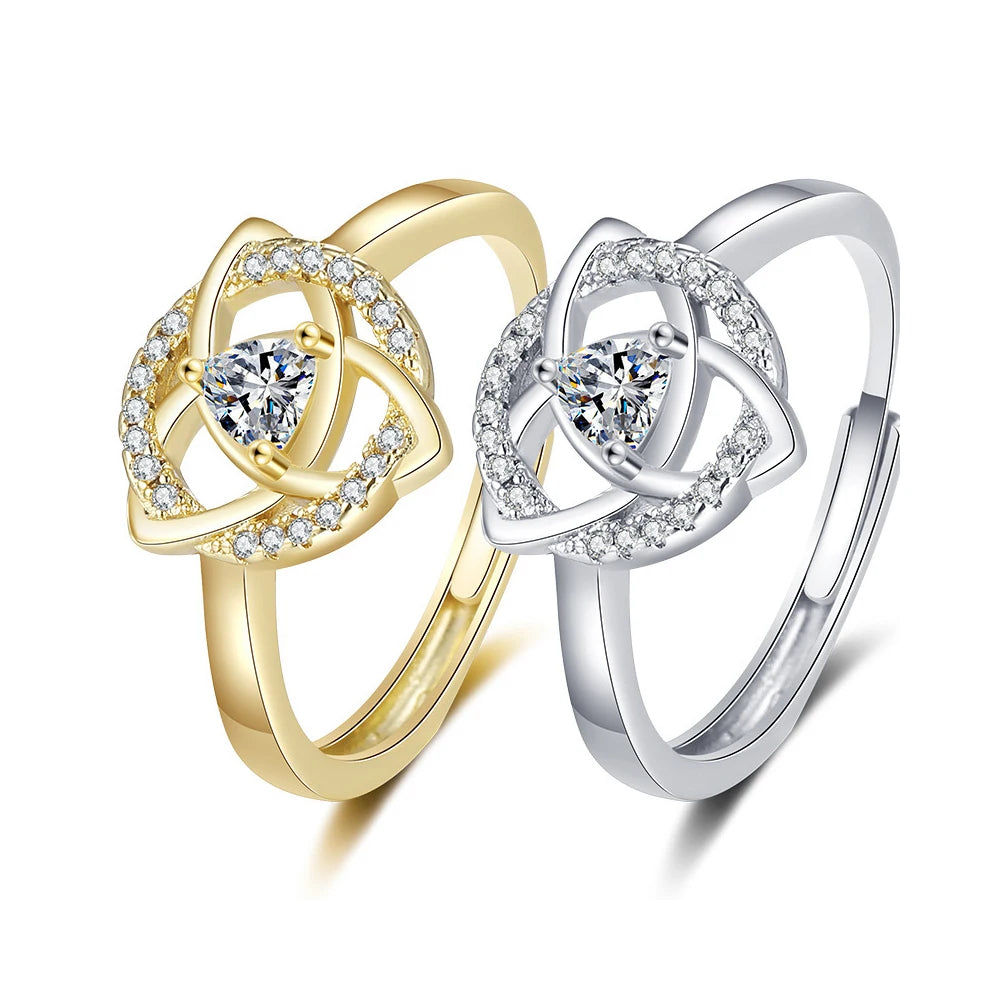 Δαχτυλίδι Triquetra Κόμπος της Τριάδας Ιρλανδικό Κελτικό χρυσό