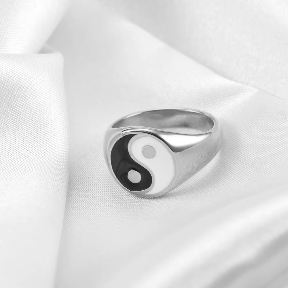 Δαχτυλίδι Yin Yang Άνδρας Γυναίκα 