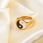 Δαχτυλίδι Yin Yang Άνδρας Γυναίκα 