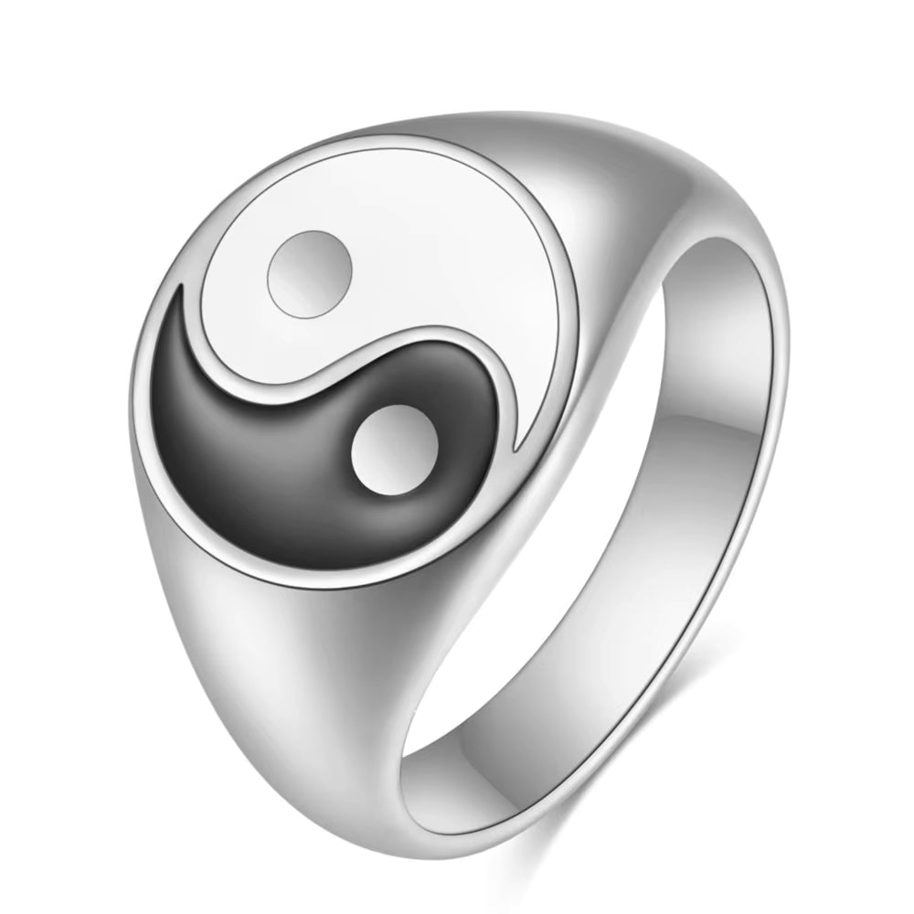 Δαχτυλίδι Yin Yang Άνδρας Γυναίκα 