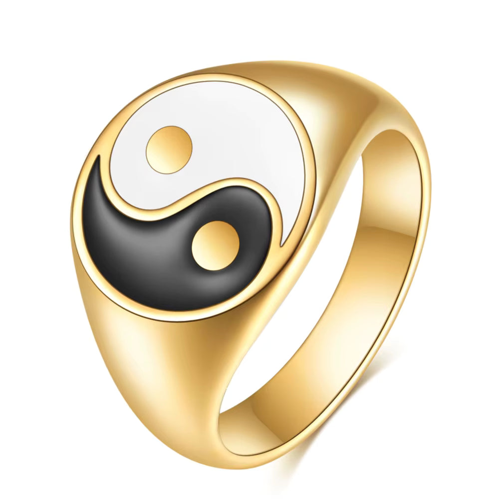 Δαχτυλίδι Yin Yang Άνδρας Γυναίκα 