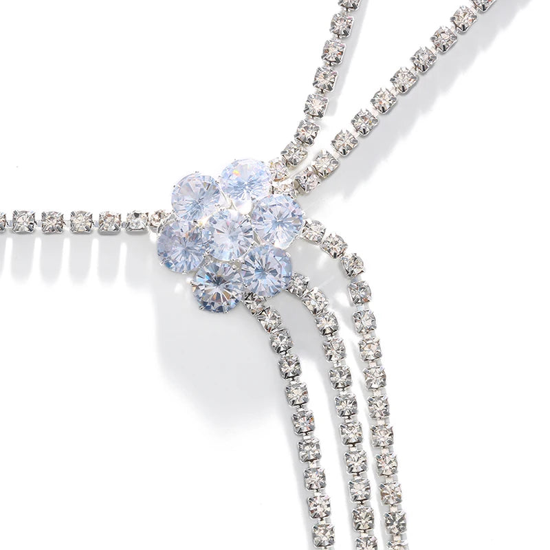 Γυναικείο Κόσμημα Ώμου - Αλυσίδα Κλείδας & Ώμων ασημένια