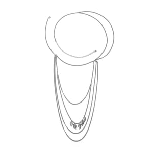 Κόσμημα Ώμου Γυναικείο - Κλείδα & Ασημένια Αλυσίδα Χεριού & Ώμοι